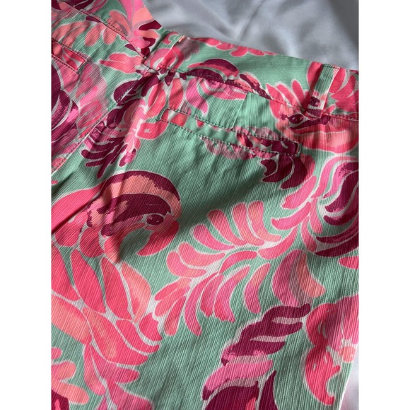 Lilly Pulitzer Chipper Shorts Womens 10 Parrot Print Summer Casual Preppy Resort - Picture 8 of 11